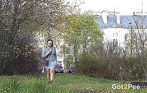 White Girl Diana Ducks Behind Some Close-Up, Pantyhose, Pissing, Public, Pussy
